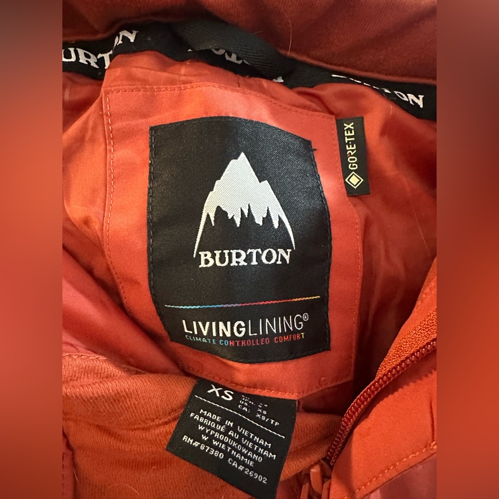 [SOLD] XS Burton Gore-Tex Duffey Pants in Tandori colour snow pants - Picture 7 of 8